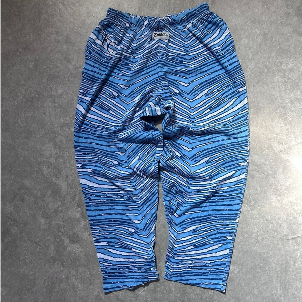90s Vintage Kansas City Royals Zubaz Baby Blue Sweatpants -L